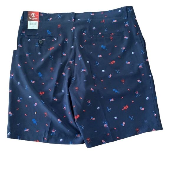 ProTour Mens Barbecue Performance Golf UPF 30 Coolplay Shorts Sz 36 - Picture 3 of 8